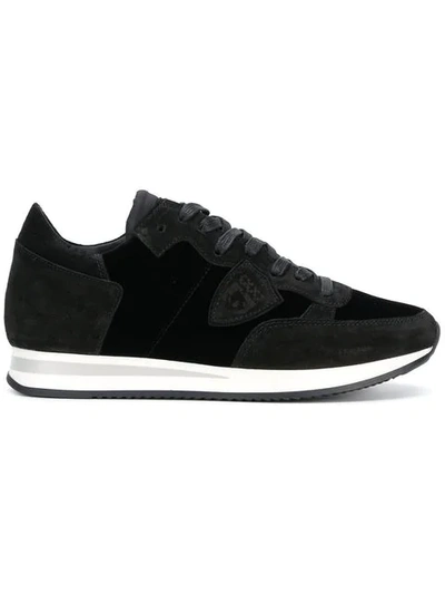 Philippe Model Tropez Velvet Black Sneakers