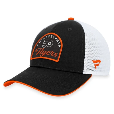 Fanatics Branded Black/white Philadelphia Flyers Fundamental Adjustable Hat