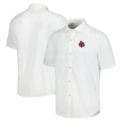 Tommy Bahama White Louisville Cardinals Coconut Point Palm Vista Islandzone Camp Button-up Shirt