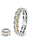 Lagos Link Ring & Bracelet Set In Silver/ Gold