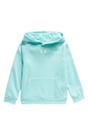 Under Armour Kids' Rival Fleece Hoodie In Neon Turquoise / White