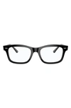 Ray Ban Mr. Burbank 56mm Rectangular Optical Glasses In Black