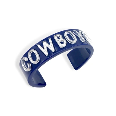 Brianna Cannon Dallas Cowboys Cuff In Navy/white In Blue