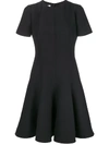 Valentino Black Wool And Silk-blend Dress