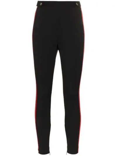 Alexander Mcqueen Wool And Cashmere-blend Skinny Pants In Black
