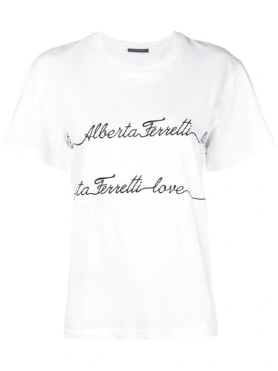 Alberta Ferretti Love T-shirt In White