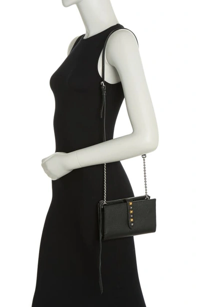 Rebecca Minkoff Studded Wallet On A Chain In Black