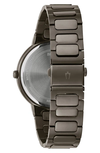 Bulova Diamond Bracelet Strap Watch, 41mm In Black