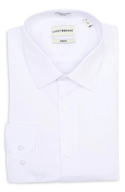 Lucky Brand Trim Fit Dress Shirt In White