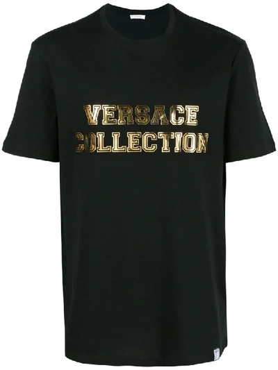 Versace Logo Collection T-shirt In Black