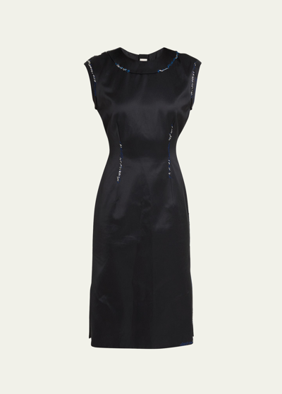 Marni Midi Sheath Dress In Black