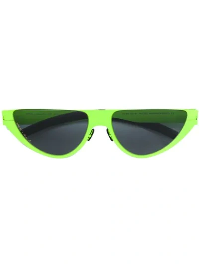 Mykita X Martine Rose Kitt Cat-eye Sunglasses In Green