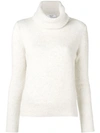 Blugirl Roll-neck Fitted Sweater - White