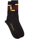 Givenchy Men's Geometric Lightning Bolt Socks In Black