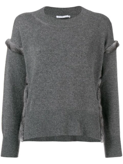 Agnona Trimmed Sleeve Sweater - Grey