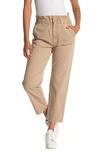 Mother The Yoyo Ruffle Greaser High Waist Ankle Jeans In Mek Medium Khaki