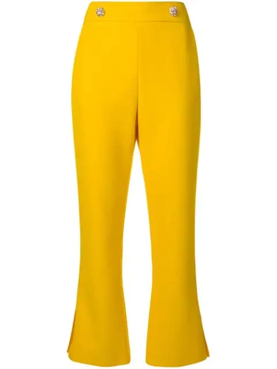 Msgm Bootcut Fit Pants In Yellow