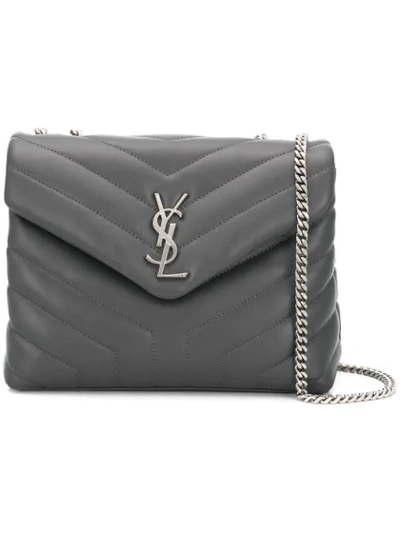 Saint Laurent Loulou Shoulder Bag In Grey