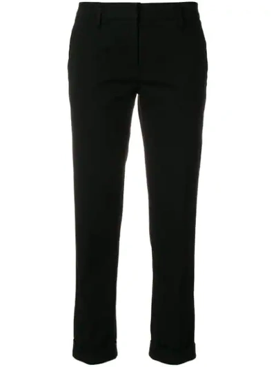 Aspesi Cropped Trousers In Black