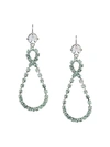 Miu Miu Crystal Drop Earrings In Metallic