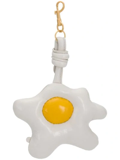 Anya Hindmarch Egg Keyring In White