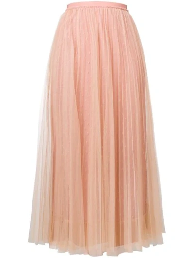 Red Valentino Tulle Pleated Dress - Pink