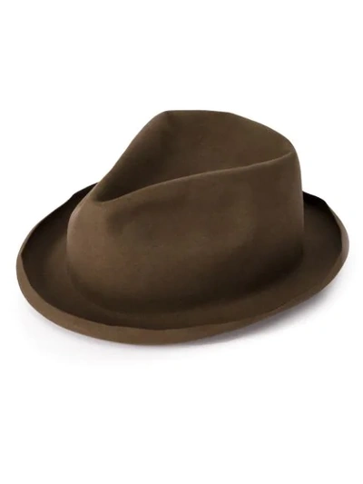 Horisaki Moulded Fedora Hat In Brown
