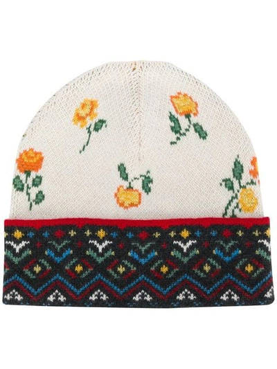 Alanui Embroidered Beanie Hat In White