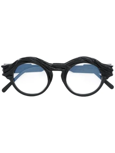 Kuboraum Round Frame Glasses In Black