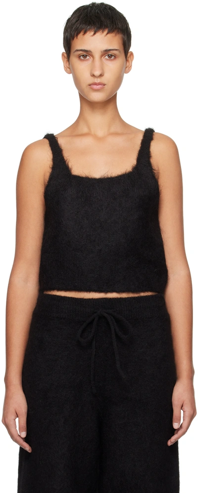 Amomento Black Cropped Tank Top