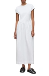 Allsaints Frankie Woven Cotton Dress In Optic White