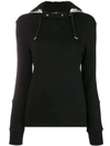 Rabanne Detachable Hood Sweatshirt In Black