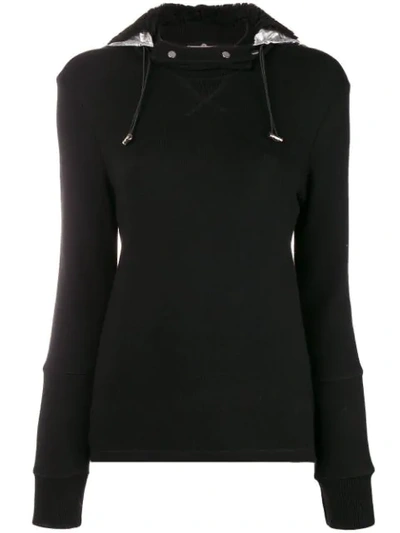 Rabanne Detachable Hood Sweatshirt In Black