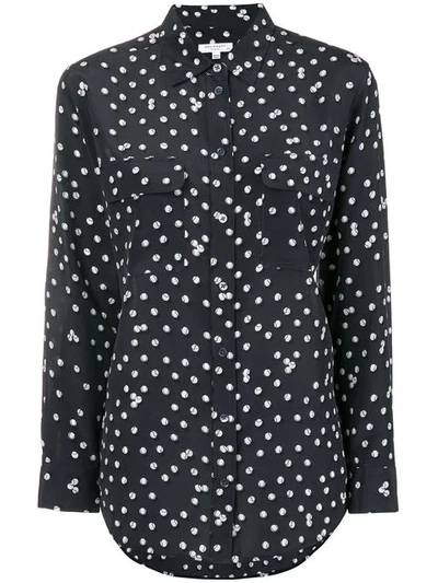Equipment Dotted Print Shirt In Blue