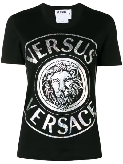 Versus Metallic Logo Print T-shirt - Black