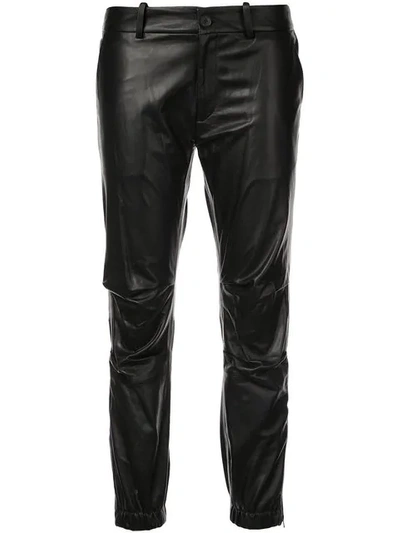 Nili Lotan Cropped Military Trousers In Black