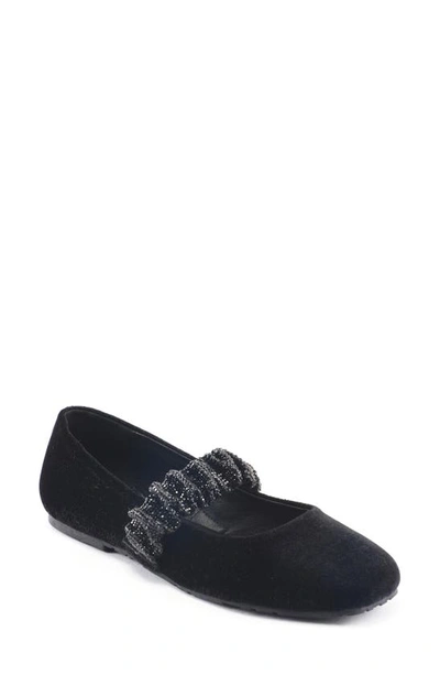 Reaction Kenneth Cole Elema Jewel Mary Jane Flat In Black
