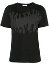 Valentino Logo Printed T-shirt In Black