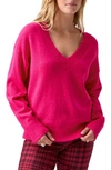 Sanctuary Easy Breezy V-neck Sweater In Pink