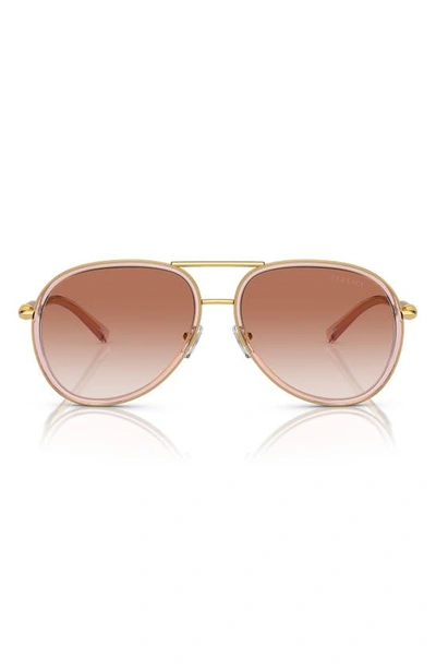 Versace 60mm Gradient Pilot Sunglasses In Pink Grad