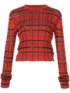 Proenza Schouler Drop Stitch Crewneck - Red