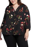 Nydj Semisheer Pintuck Blouse In Lynbrook Garden