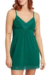 Montelle Intimates Lace Bust Support Chemise In Jade