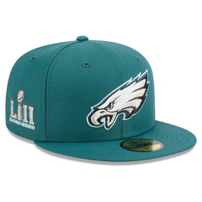 New Era Midnight Green Philadelphia Eagles  Main Patch 59fifty Fitted Hat