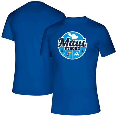 Adidas Originals Adidas Royal Kansas Jayhawks Maui Strong Creator T-shirt