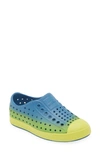 Native Shoes Kids' Jefferson Ombré Sugarlite Slip-on Sneaker In Vallarta Blue/ Pickle Green