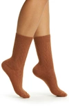 Oroblu Gwen Cable Knit Wool Blend Socks In Caramel