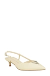 Guess Jesson Slingback Pointed Toe Pump In Ivory