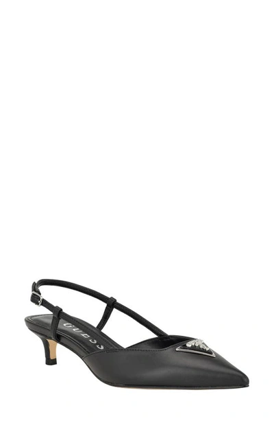 Guess Jesson Slingback Pointed Toe Pump In Black