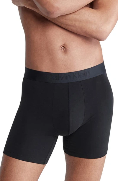 Calvin Klein 3-pack Boxer Briefs In Ub1 Black/ Black